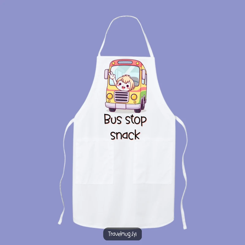 Funny Whimsical Bus Rider Apron - Humorous Protection for Travelers