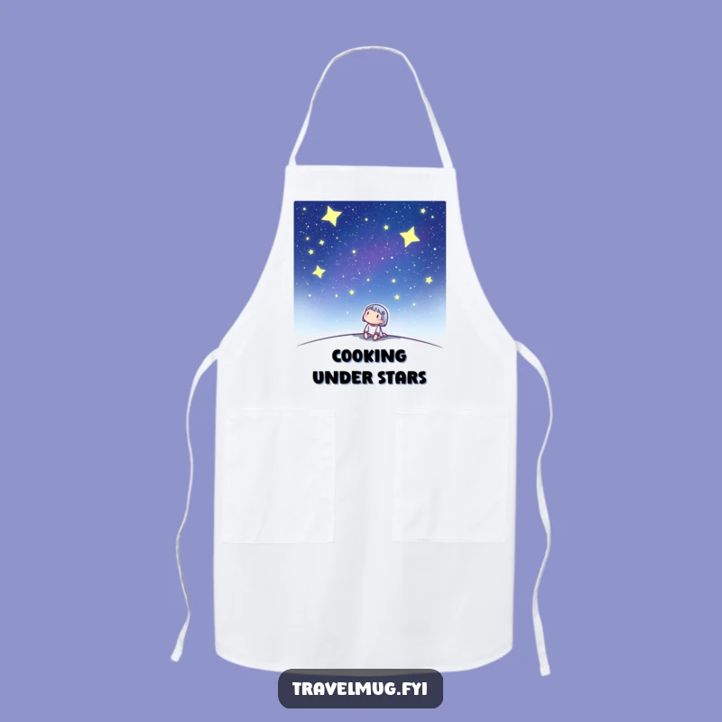 Funny 'Star Chef' Apron: Character's Night Sky Kitchen Fun Gift