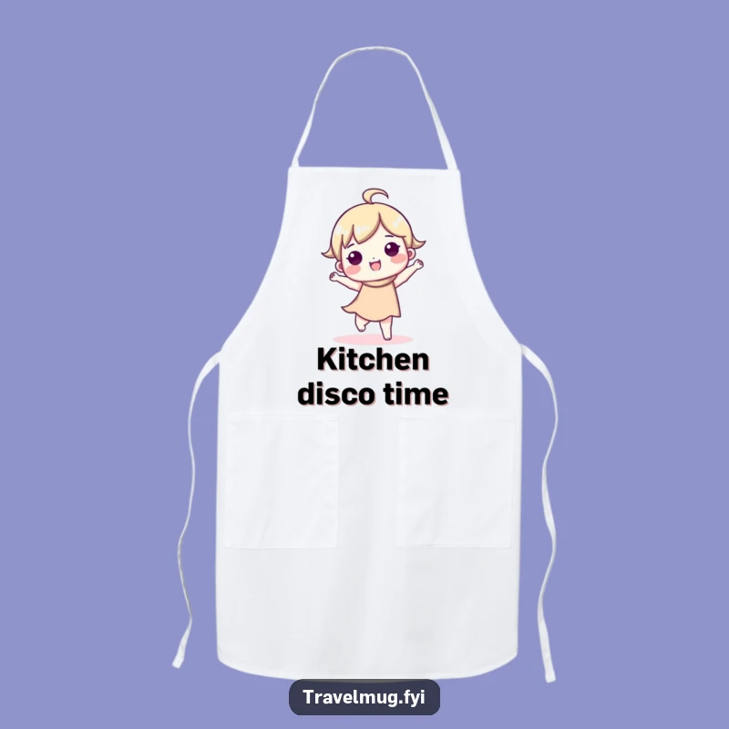 Funny Cute Character Happy Dance Apron - Kitchen Fun for Joyful Cooks