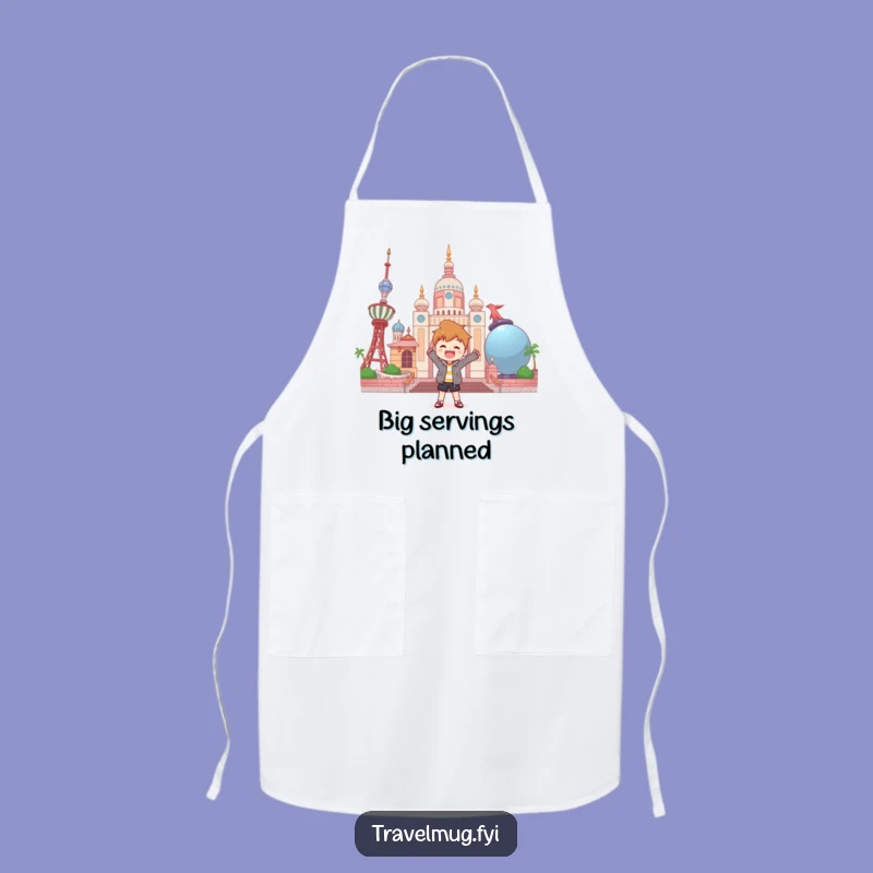 Funny Giant Objects Landmark Apron - Humorous Protection for Explorers