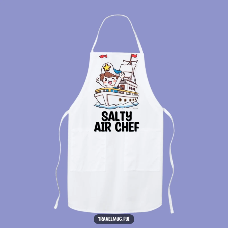 Funny Kitchen Apron: Happy Character's Voyage - Chef's Funny Gift!