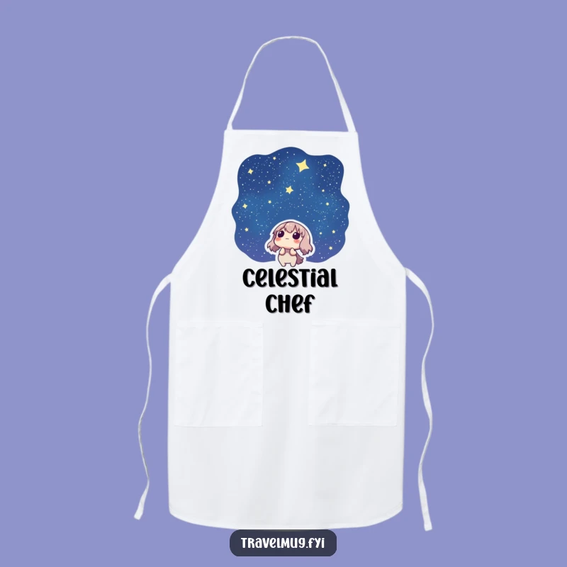 Funny Starry Night Apron: Cook Under the Stars