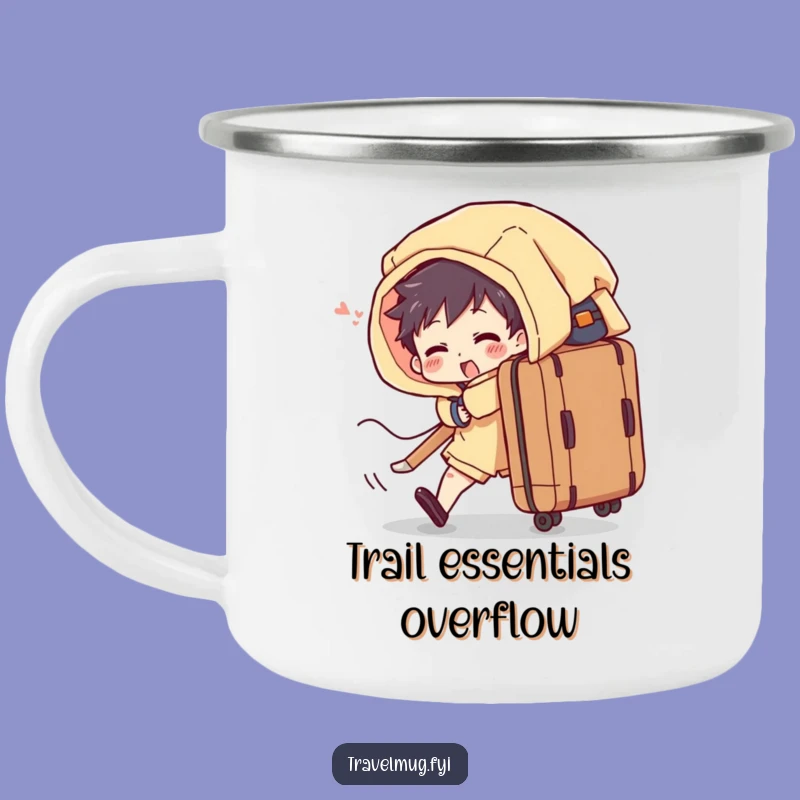 Funny Overflowing Suitcase Camping Mug a Hilarious Outdoor Companion