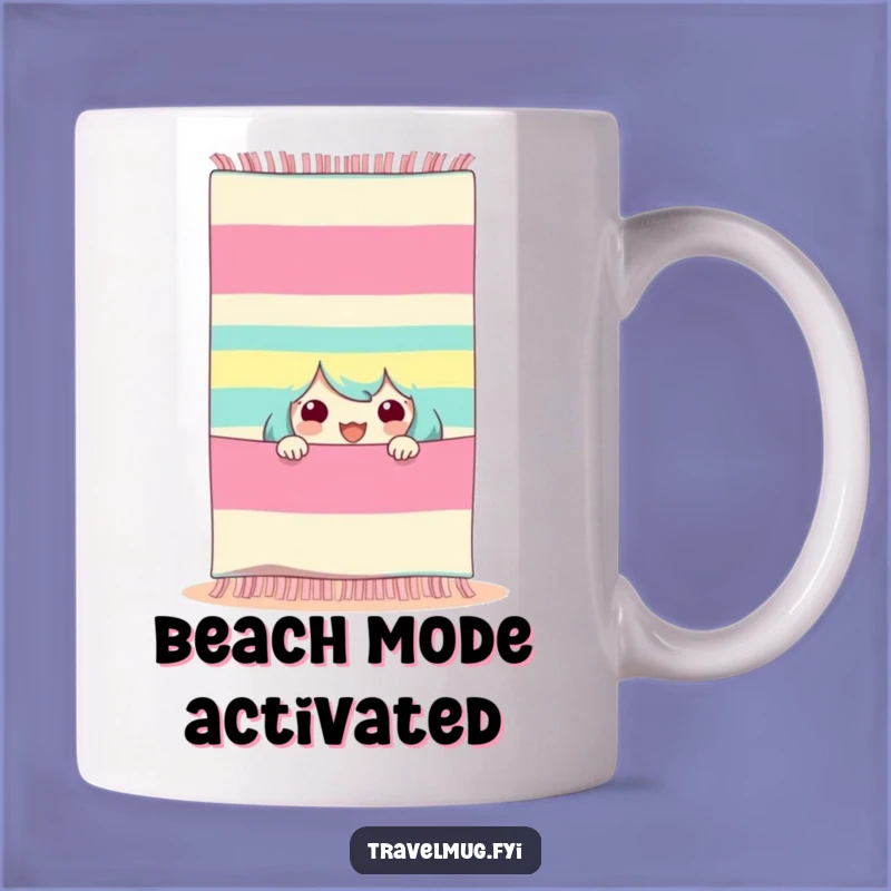 Funny Beach Peeker Mug - Exciting Character Towel Surprise Gift