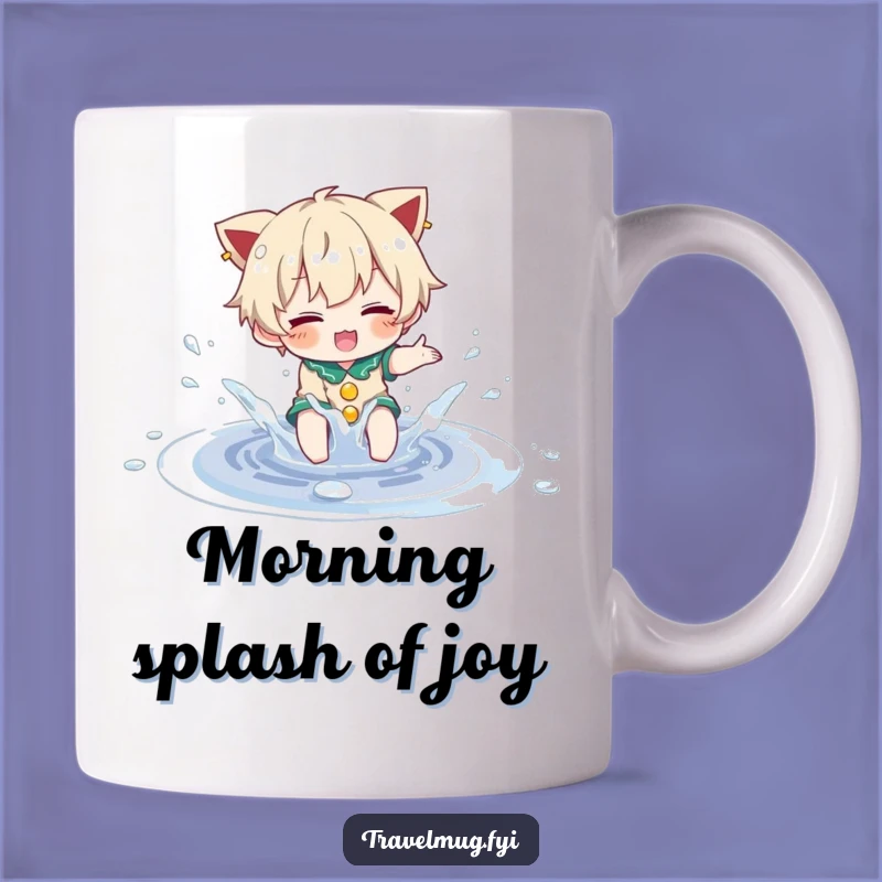 Funny Puddle Jumper Mug: Character splashing joyfully, a perfect funny gift for playful souls.