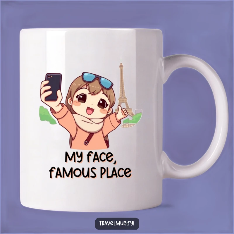 Funny Selfie Landmark Mug a Hilarious Travel Gift for Adventurers