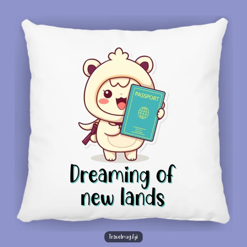Funny Kawaii Passport Holder Pillow - Cozy Travel Decor Gift