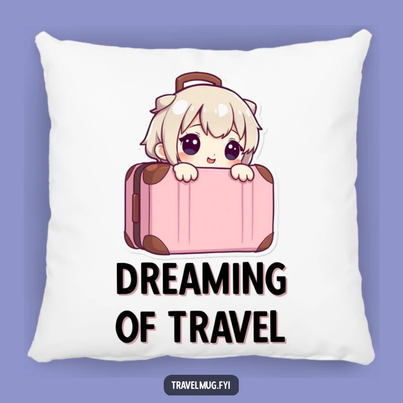 Funny Peeking Character Pillow: Cozy Up with Travel Dreams, a Sweet Funny Gift