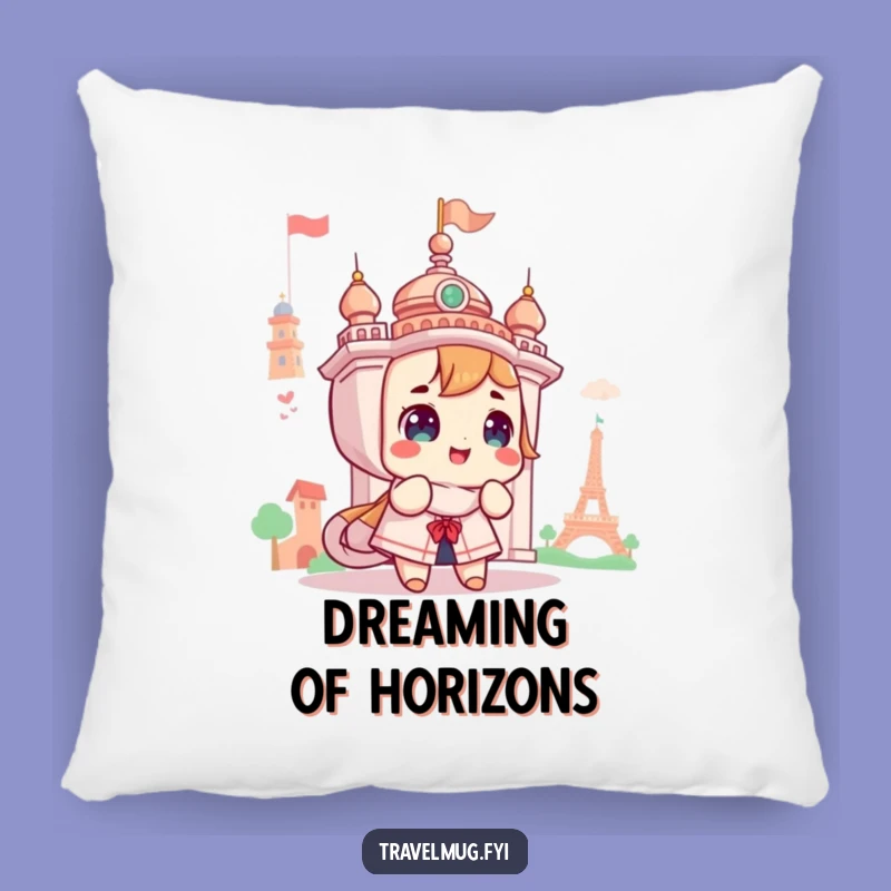 Funny Cute Character Wonder Landmark Pillow - Cozy Accent for Dreamers