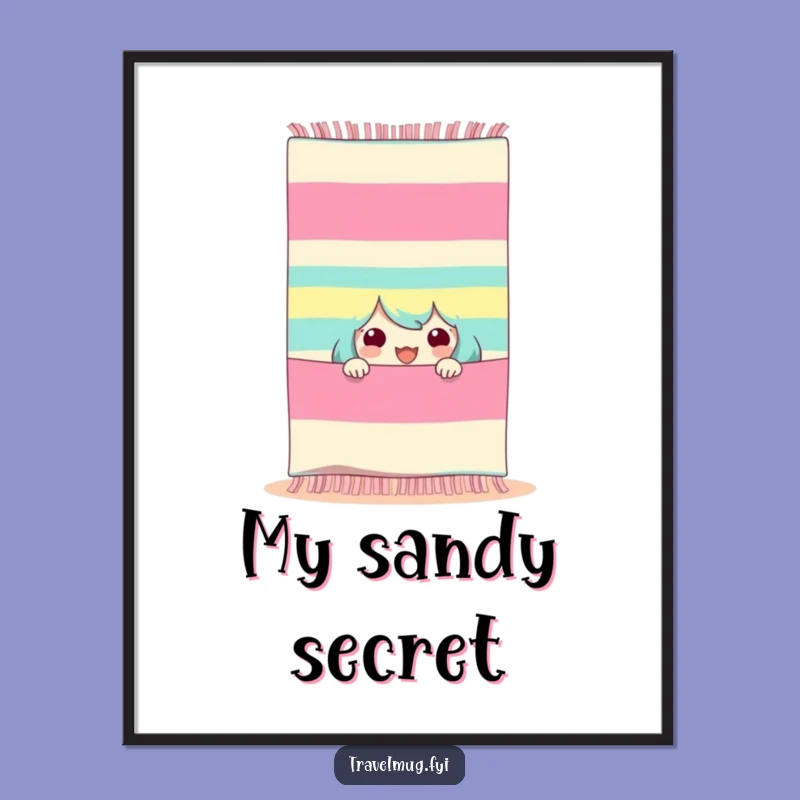 Funny Beach Towel Digital Art - Instant Exciting Peek Decor