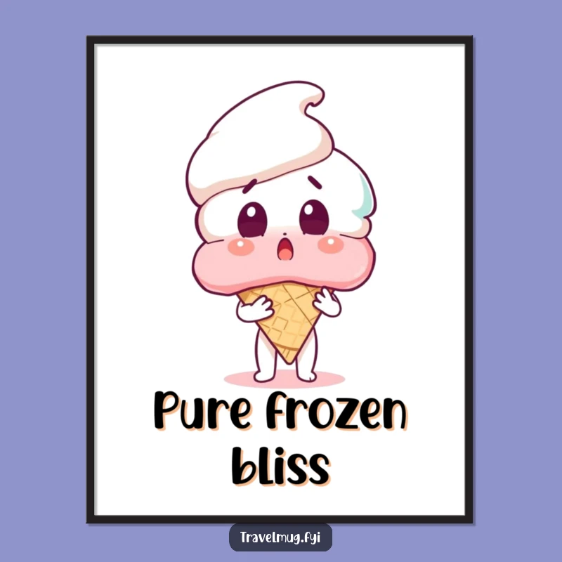 Funny Ice Cream Surprise Digital Print - Bring Hilarious Sweetness to Your Walls!