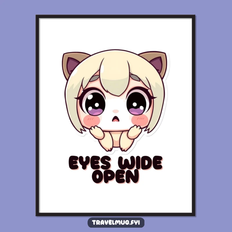 Funny Surprised Character Digital Art: Instant Surprise, a Perfect Funny Gift