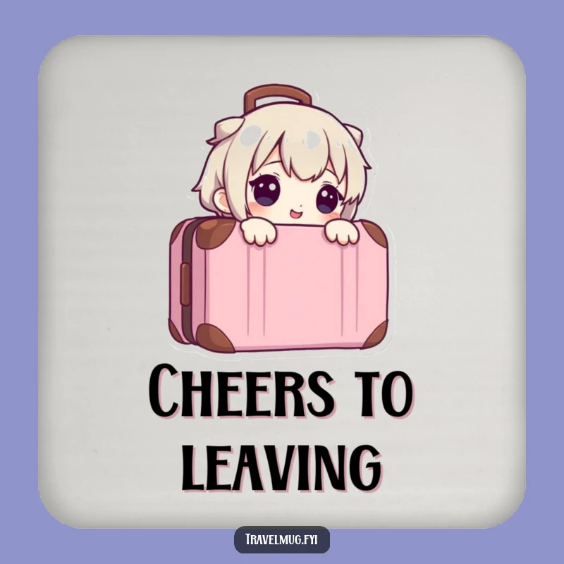 Funny Peeking Suitcase Coaster: Protect Your Table, a Charming Funny Gift