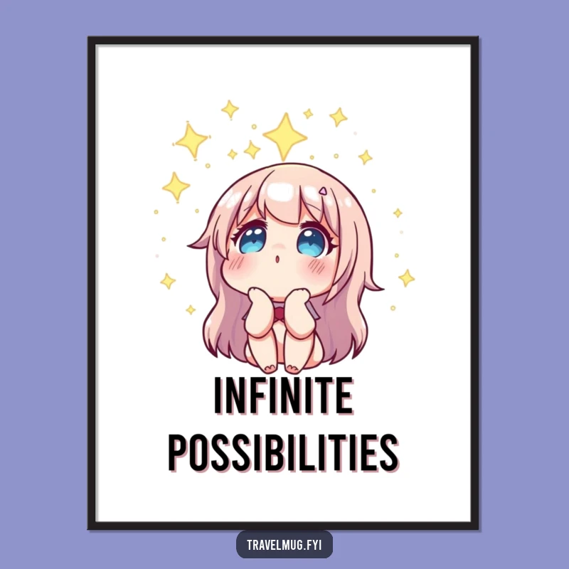 Funny Constellation Poster: Character Gazes At Stars, Whimsical Wall Art