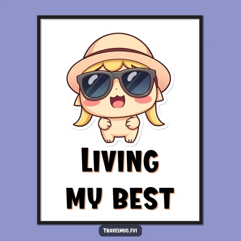 Funny Kawaii Thrill Seeker Poster - Cute & Hilarious Wall Art Gift