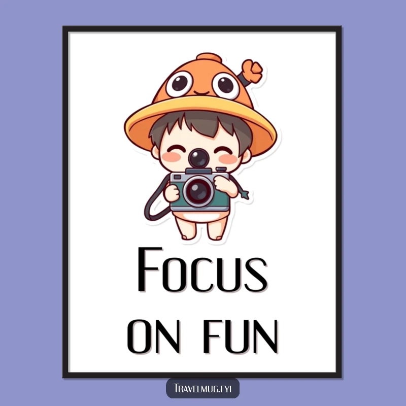 Funny Photo Hat Poster: Wall Art for Shutterbugs