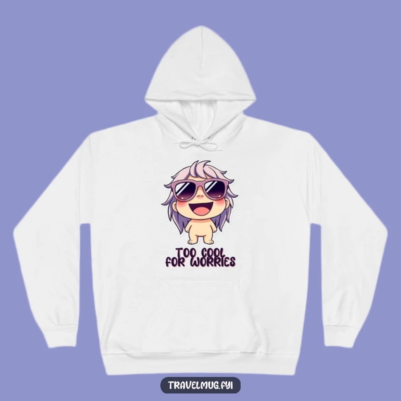 Funny Cool Grin Hoodie: Character's Cozy Cool, Big Smile Comfort, Perfect Funny Gift