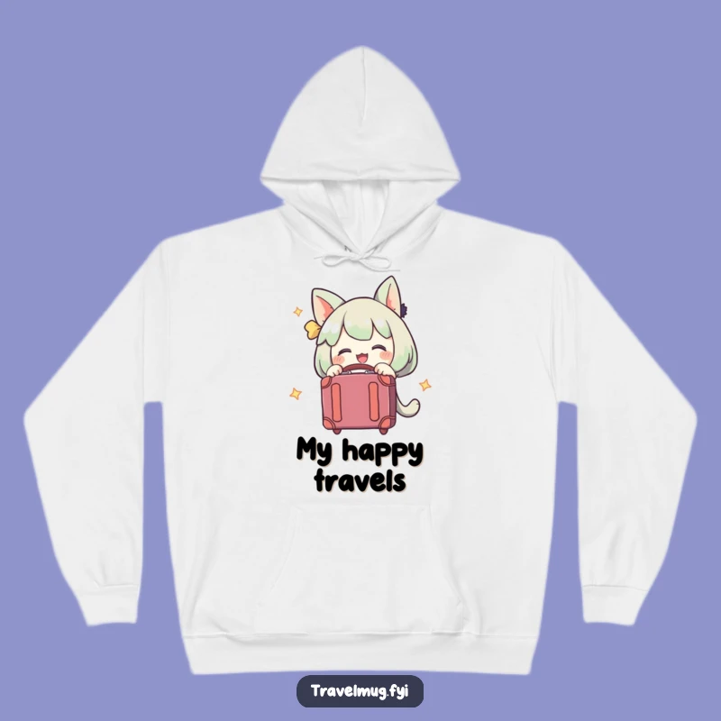Funny Cozy Suitcase Embrace Hoodie: Warm & Hilarious Traveler Gear