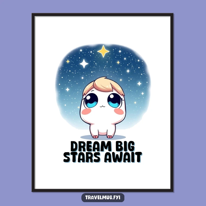 Funny Free Printable Wall Art: Starry Eyed Character, Perfect Humorous Downloadable Decor!