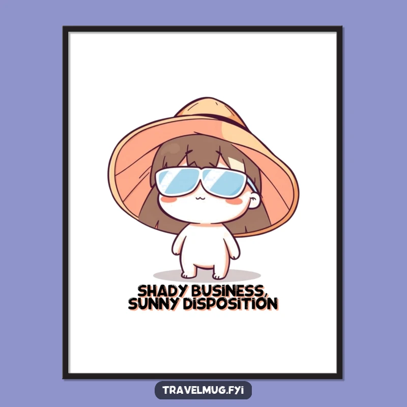 Free Printable Wall Art: Funny Sun Hat Character Decor