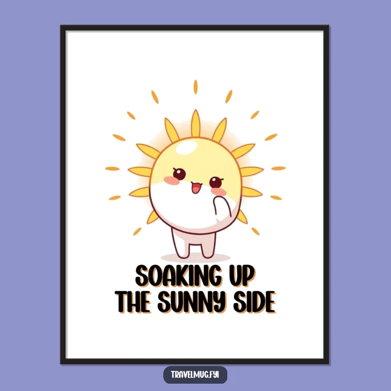 Free Printable Wall Art: Radiant Sun Pup - Funny Downloadable Motivational Decor