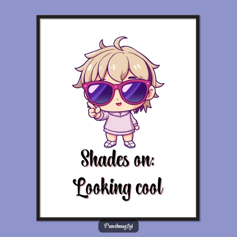 Funny Free Printable Wall Art: Cool Sunglasses Character, Humorous Downloadable Decor for a Stylish Vibe