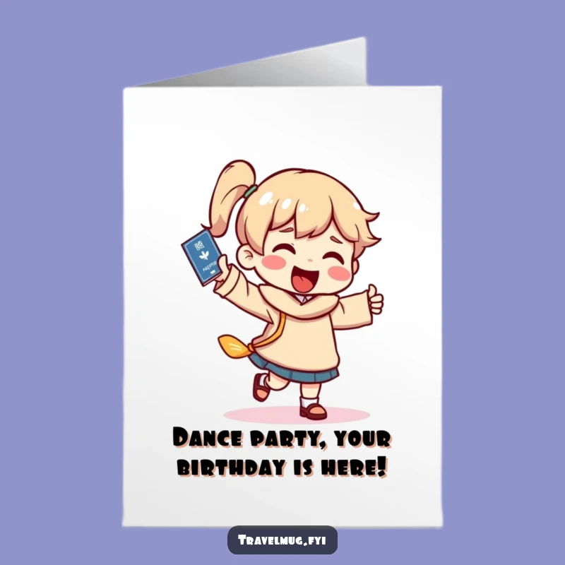 Free Printable Birthday Card: Dance Party Passport Fun!