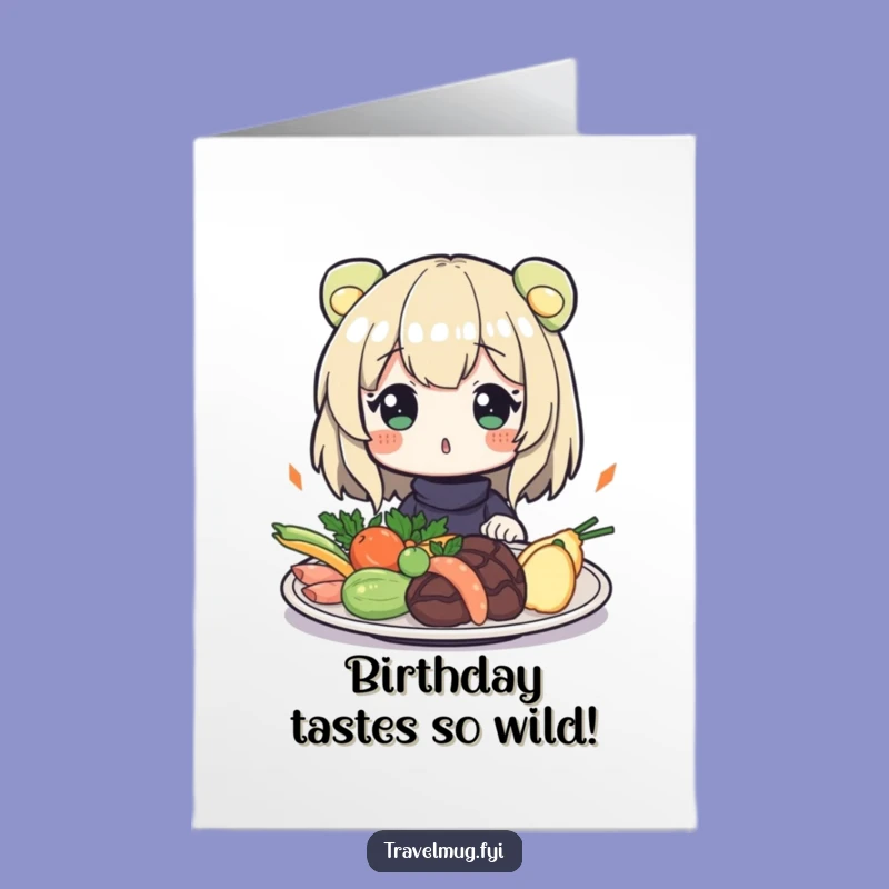 Free Printable Birthday Card: Exotic Food Surprise Birthday!