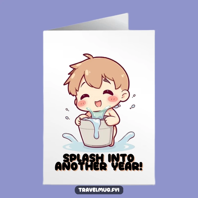 Free Printable Birthday Card: Splash into Fun, Funny Downloadable Gift!