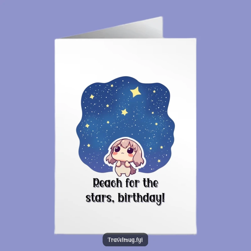 Free Printable Birthday Card: Starry Sky Character, Downloadable Wonder & Fun