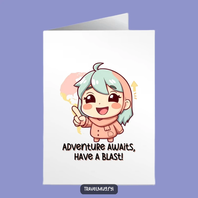 Free Printable Funny Birthday Card: Map Adventure Character Wishing Happy Birthday Downloadable Gift!