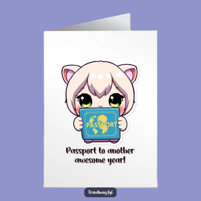 Free Printable Funny Birthday Card: Passport Surprise Character Wishing Happy Birthday Downloadable Gift!