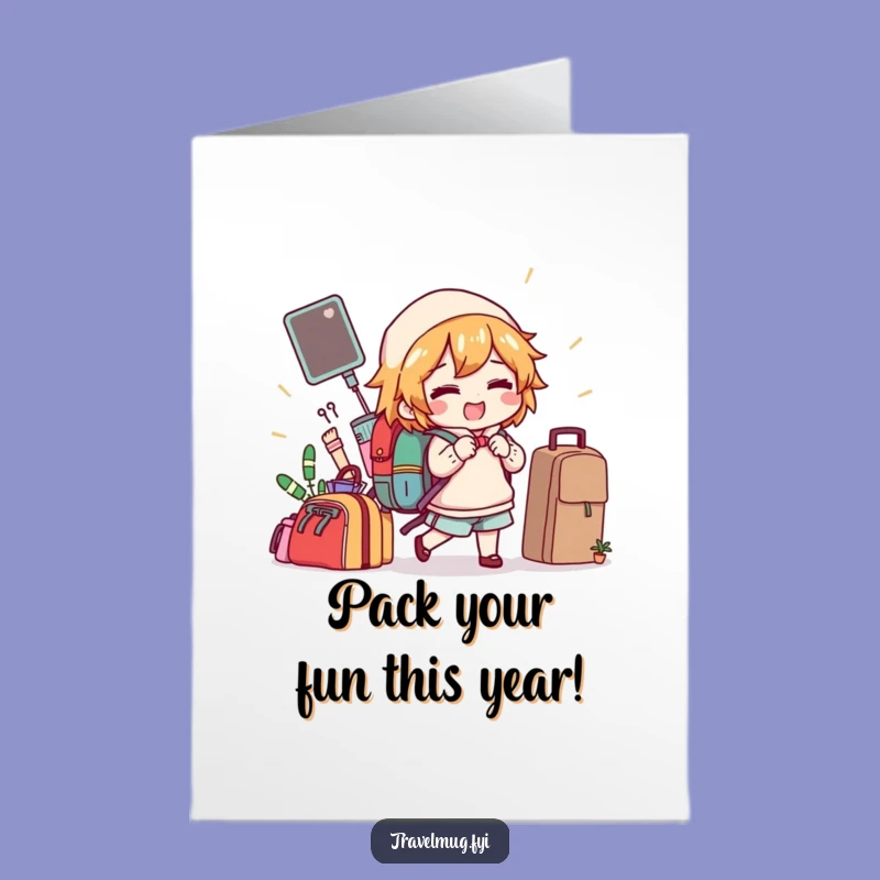 Free Printable Birthday Card: Packed for Fun, Funny Downloadable Travel Gift!