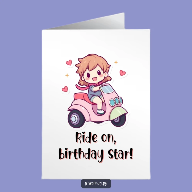 Free Printable Birthday Card: Whimsical Vehicle Character, Humorous DIY Downloadable Gift for Fun!