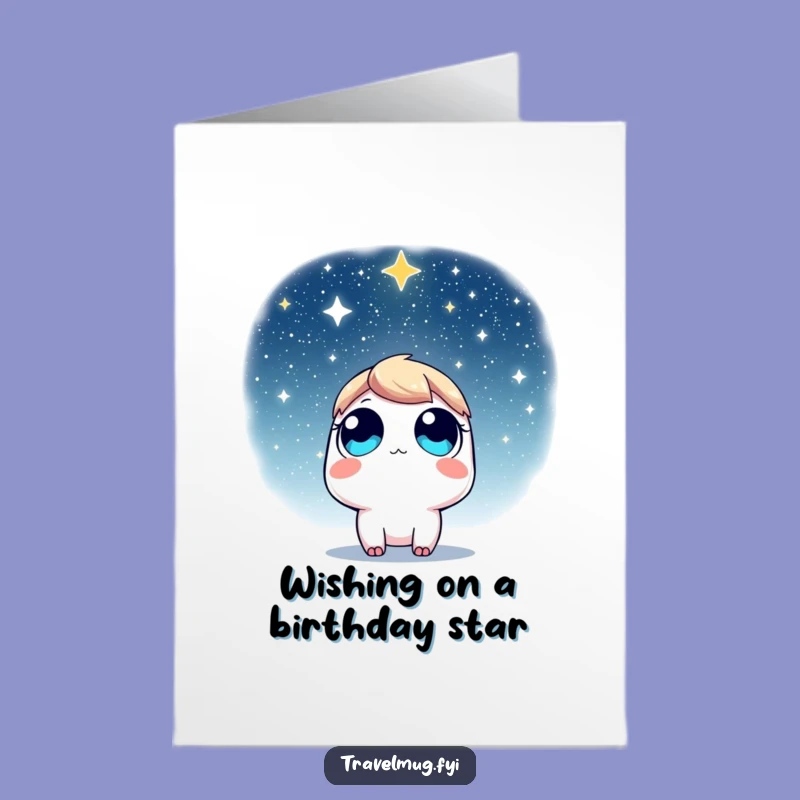 Free Printable Birthday Card: Starry Eyed Character, Funny Downloadable Gift!