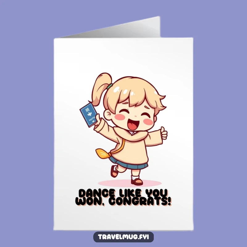 Free Printable Congrats Card: Dance Party Passport Success!