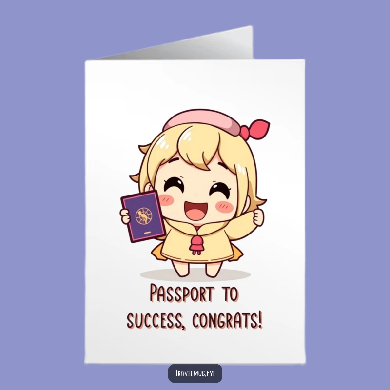 Free Printable Congrats Card: Passport to Success, Funny Downloadable Gift!