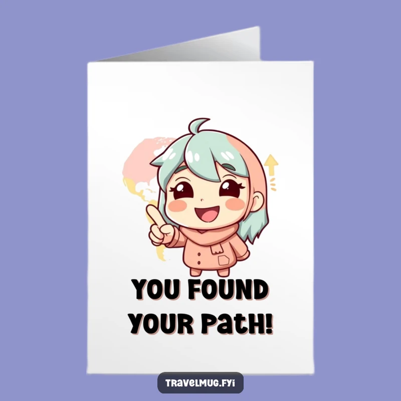 Free Printable Humorous Congratulations Card: Map Character's Joyful Discovery Downloadable Gift!