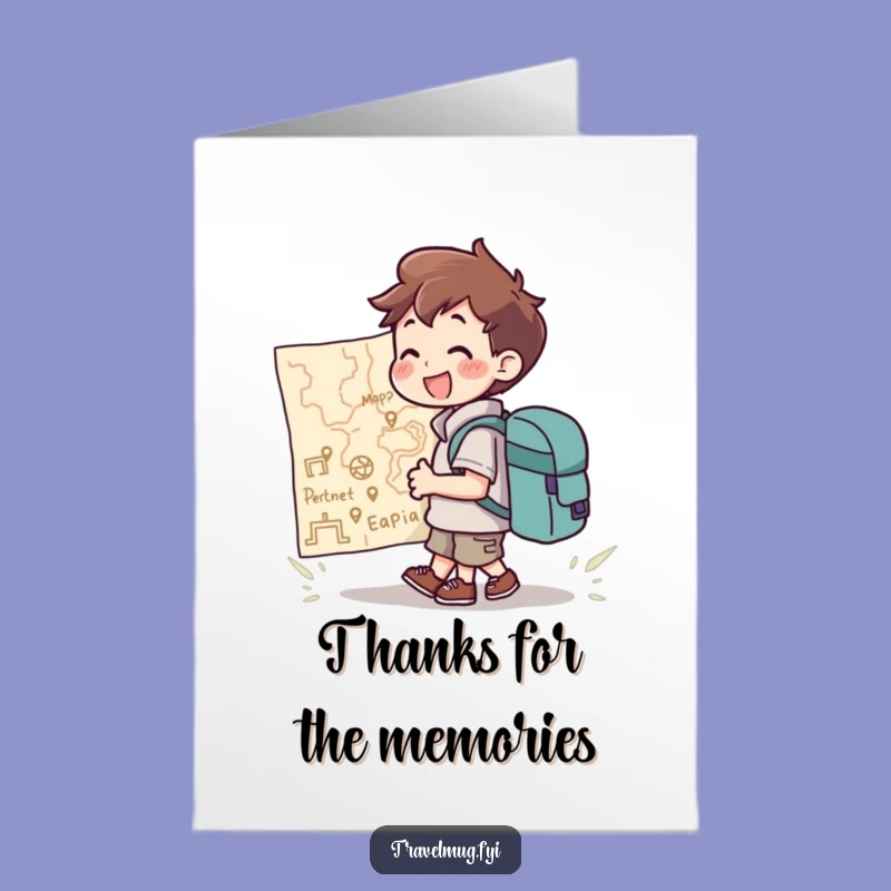 Funny Free Printable Thank You Card: Map Character, Perfect Downloadable Gift!