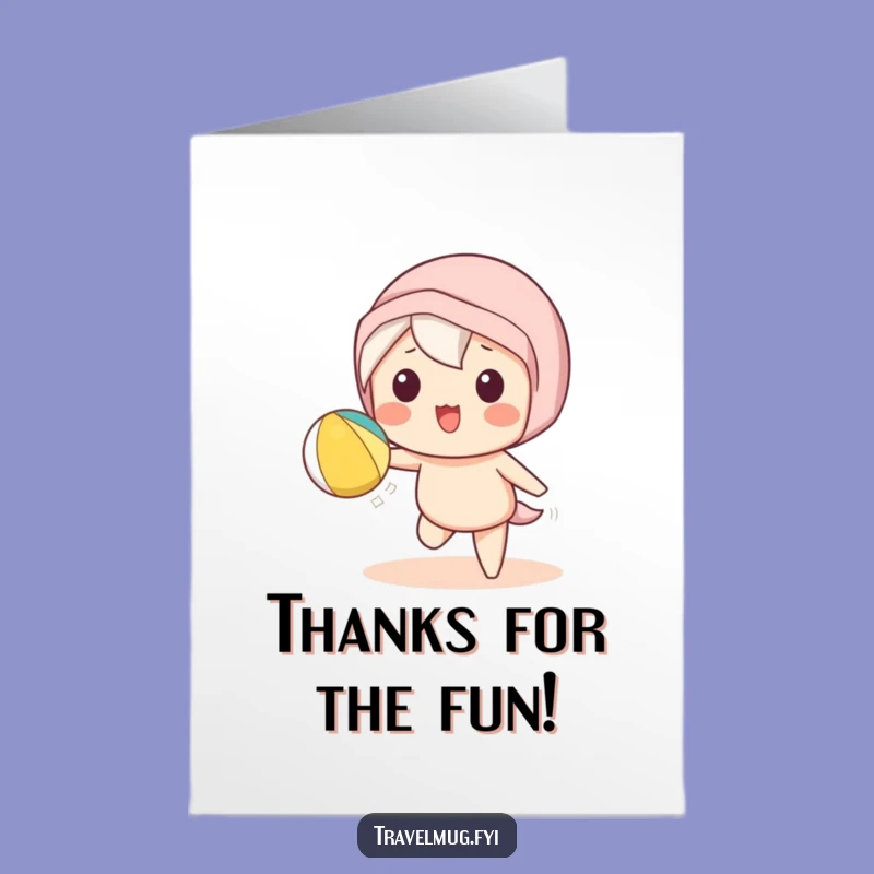 Free Printable Thank You Card: Funny Kawaii Summer Vibes - Print at Home Gift