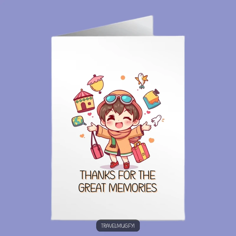 Free Printable Thank You Card: Juggling Traveler's Gratitude, Funny Gift