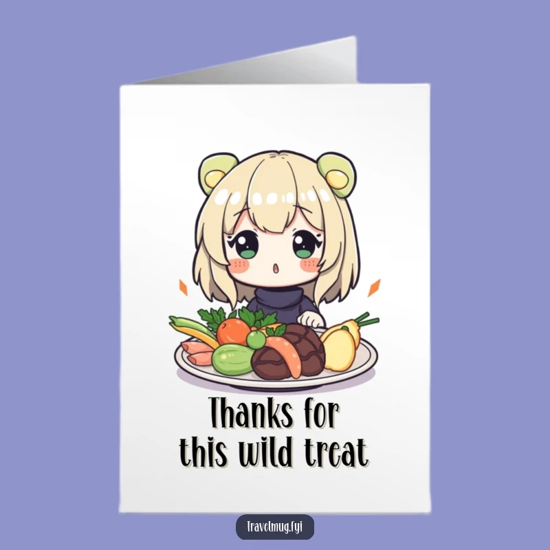 Free Printable Thank You Card: Exotic Food Surprise Gratitude!