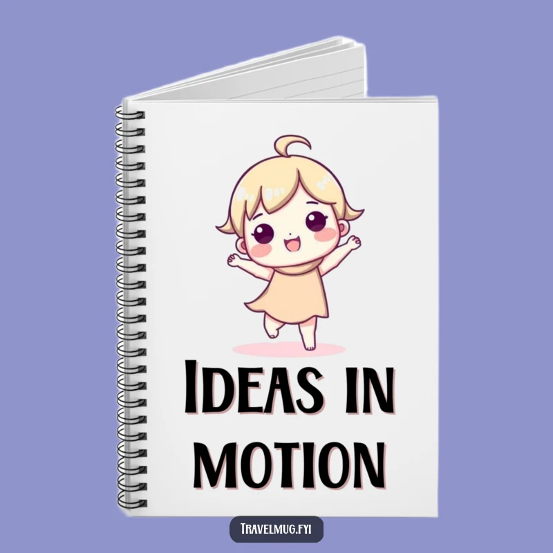 Capture your bright ideas and happy moments in this funny notebook. The dancing character inspires creativity and cheer.