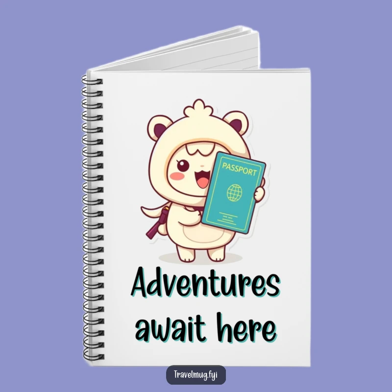 Funny Kawaii Passport Holder Notebook - Cute Travel Planner Gift