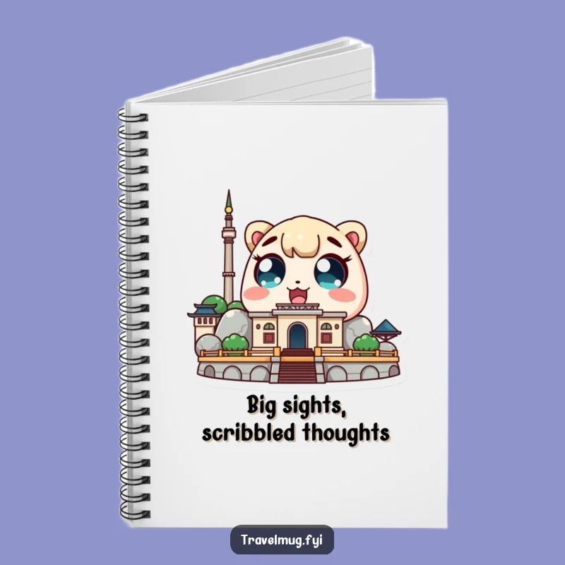 Funny Kawaii Tourist Notebook: Amazed Landmark Journal, Hilarious Travel Stationery!