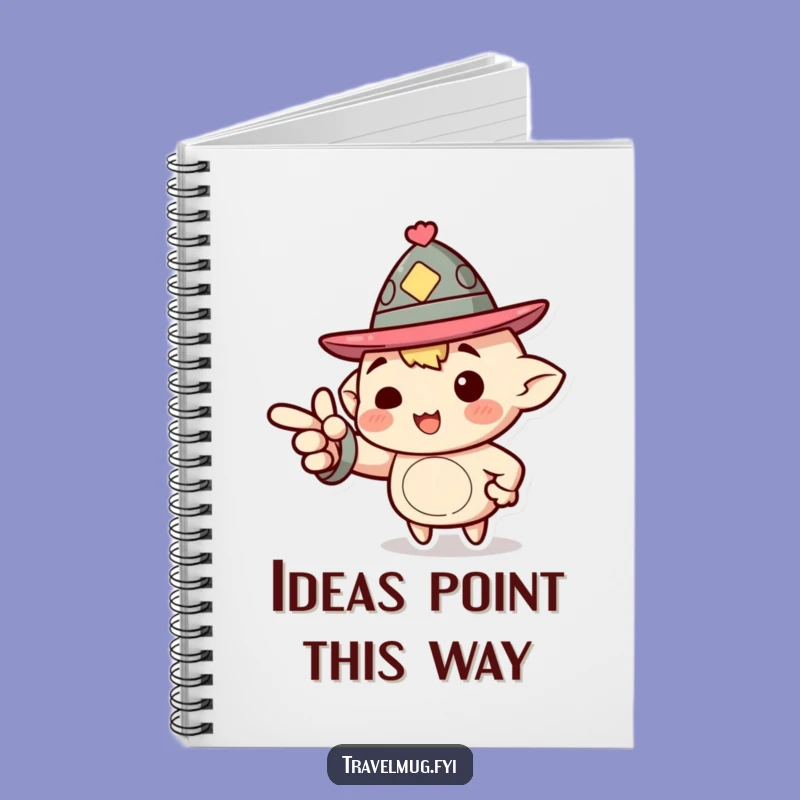 Funny Notebook: Jaunty Hat Character Points Forward, Journaling Funny Motivational Gift!