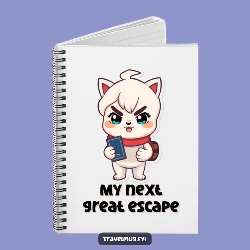 Funny 'Adventure Log' Notebook: Character's Passport Travel Journal Gift