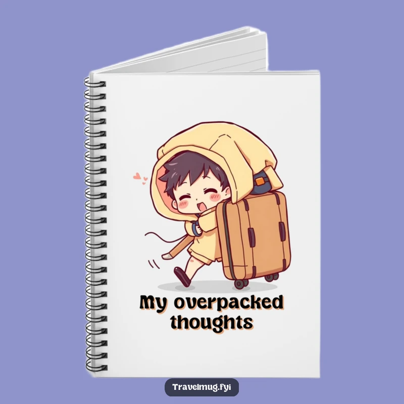 Funny Overflowing Suitcase Notebook a Hilarious Journal for Your Plans