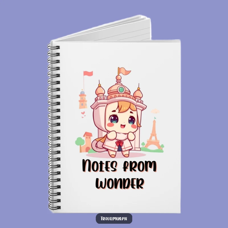 Funny Cute Character Wonder Landmark Notebook - Journal Your Adventures