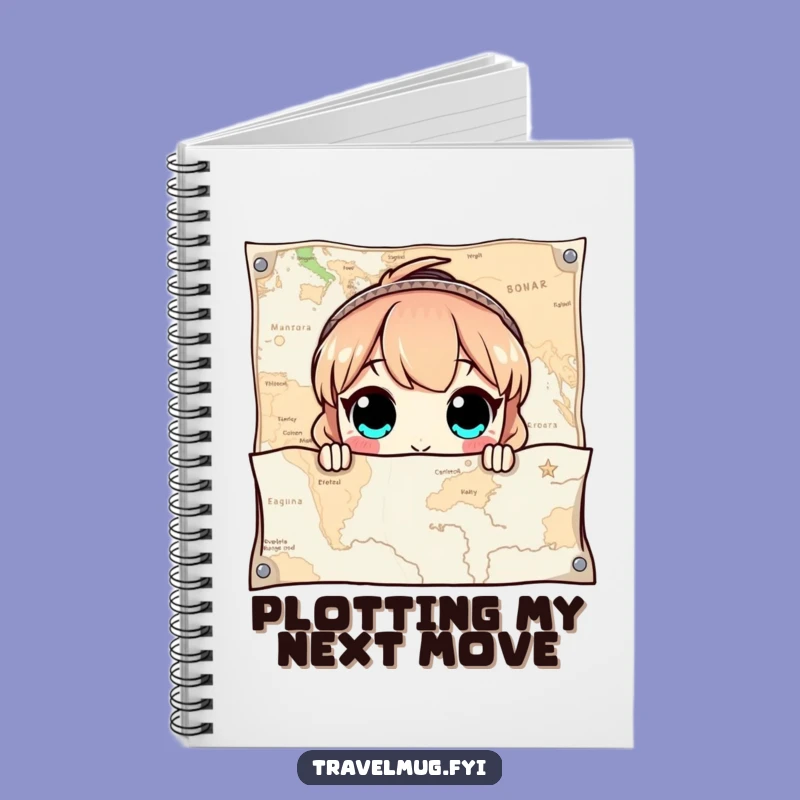 Funny Explorer's Notebook: Map Peeking Character, Adventure Journal Gift